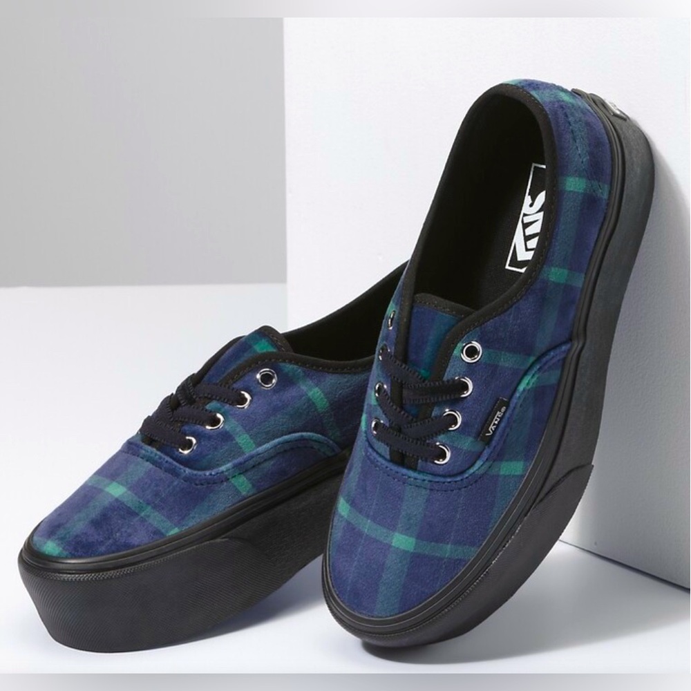 Vans Authentic Velvet Plaid Stackform(Platform)
